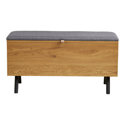 Barco -bänk med förvaring - bänk med förvaring, ek look 92x33x48 cm