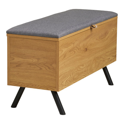 Barco -bänk med förvaring - bänk med förvaring, ek look 92x33x48 cm
