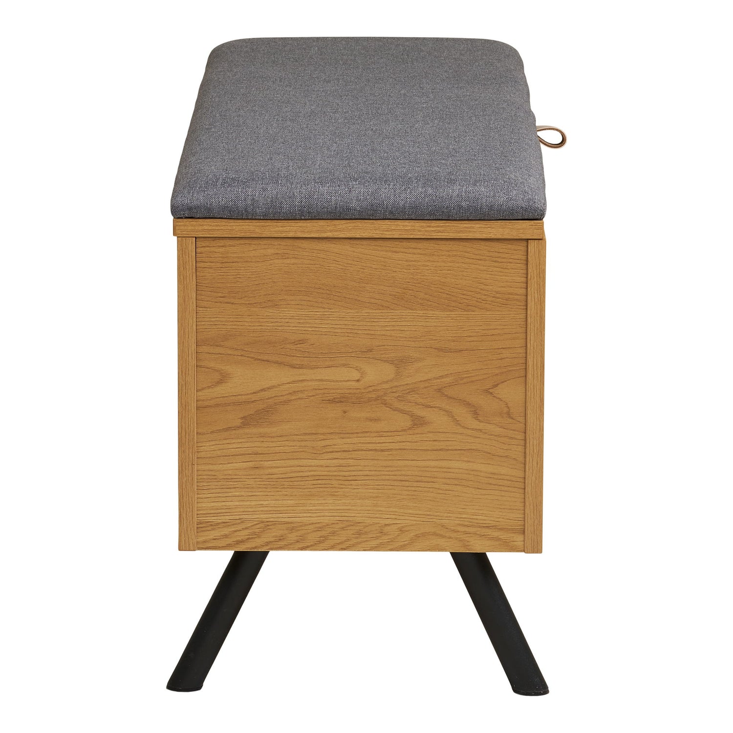 Barco -bänk med förvaring - bänk med förvaring, ek look 92x33x48 cm