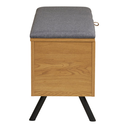 Barco -bänk med förvaring - bänk med förvaring, ek look 92x33x48 cm