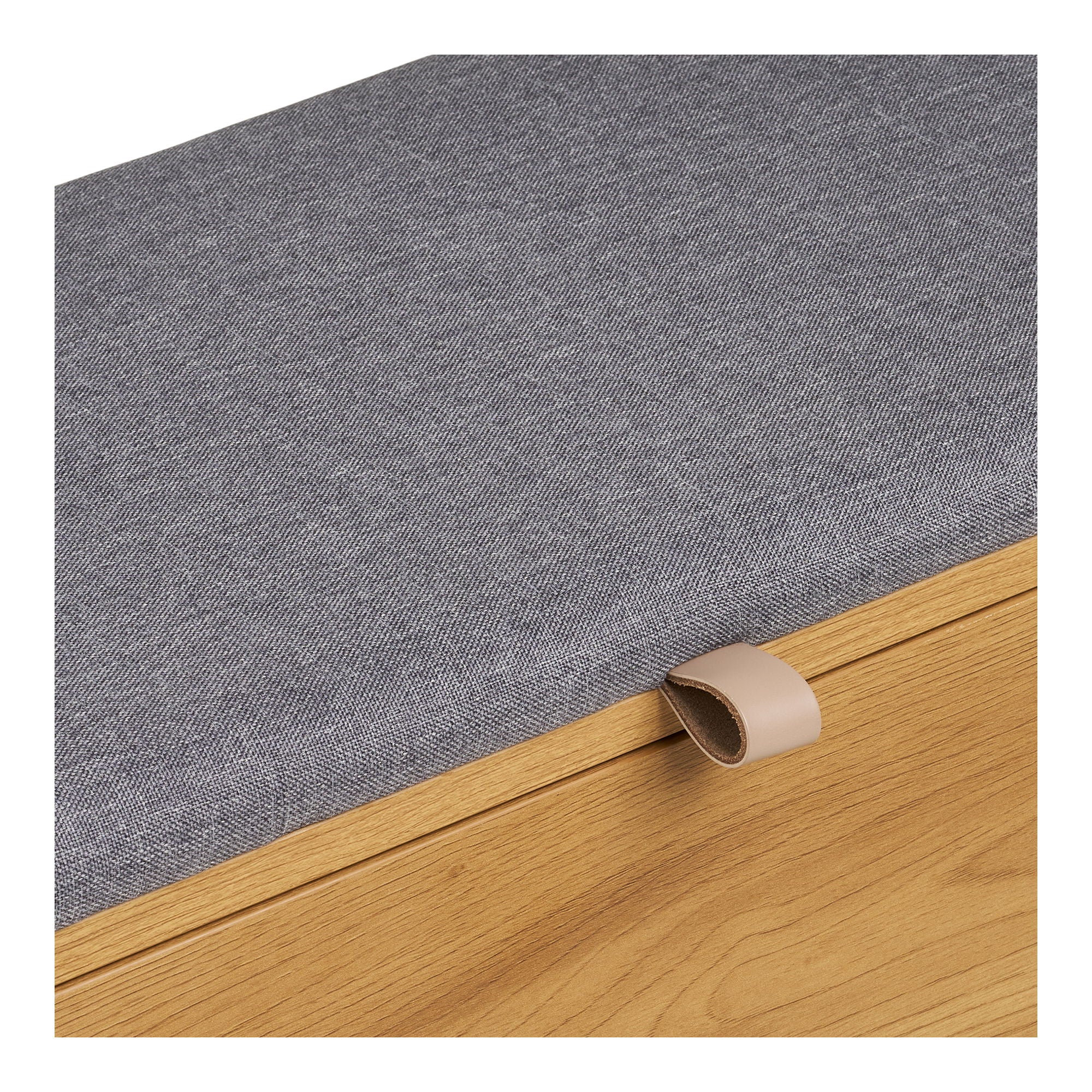 Barco -bänk med förvaring - bänk med förvaring, ek look 92x33x48 cm