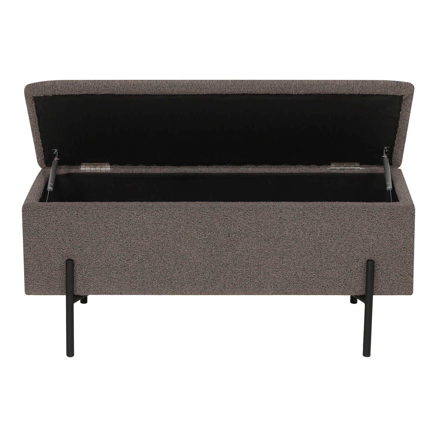 Watford Bench - Bench With Storage, Bouclé, Brown 95x36.5x43 CM, HN1061