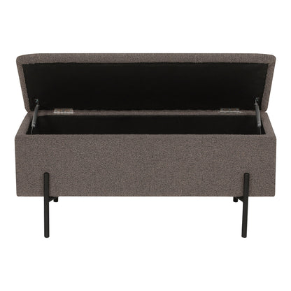 Watford Bench - Bench With Storage, Bouclé, Brown 95x36.5x43 CM, HN1061