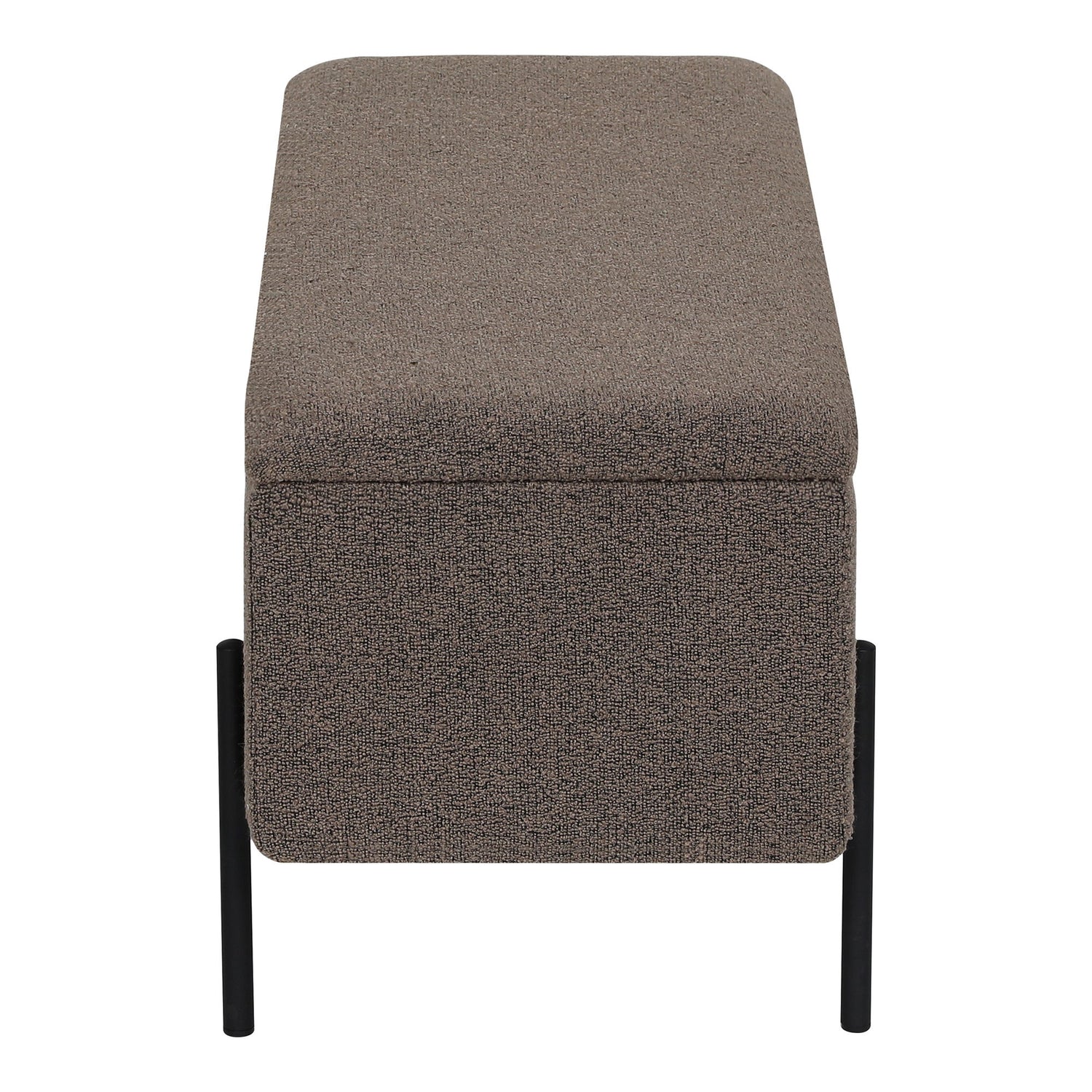 Watford Bench - Bench With Storage, Bouclé, Brown 95x36.5x43 CM, HN1061