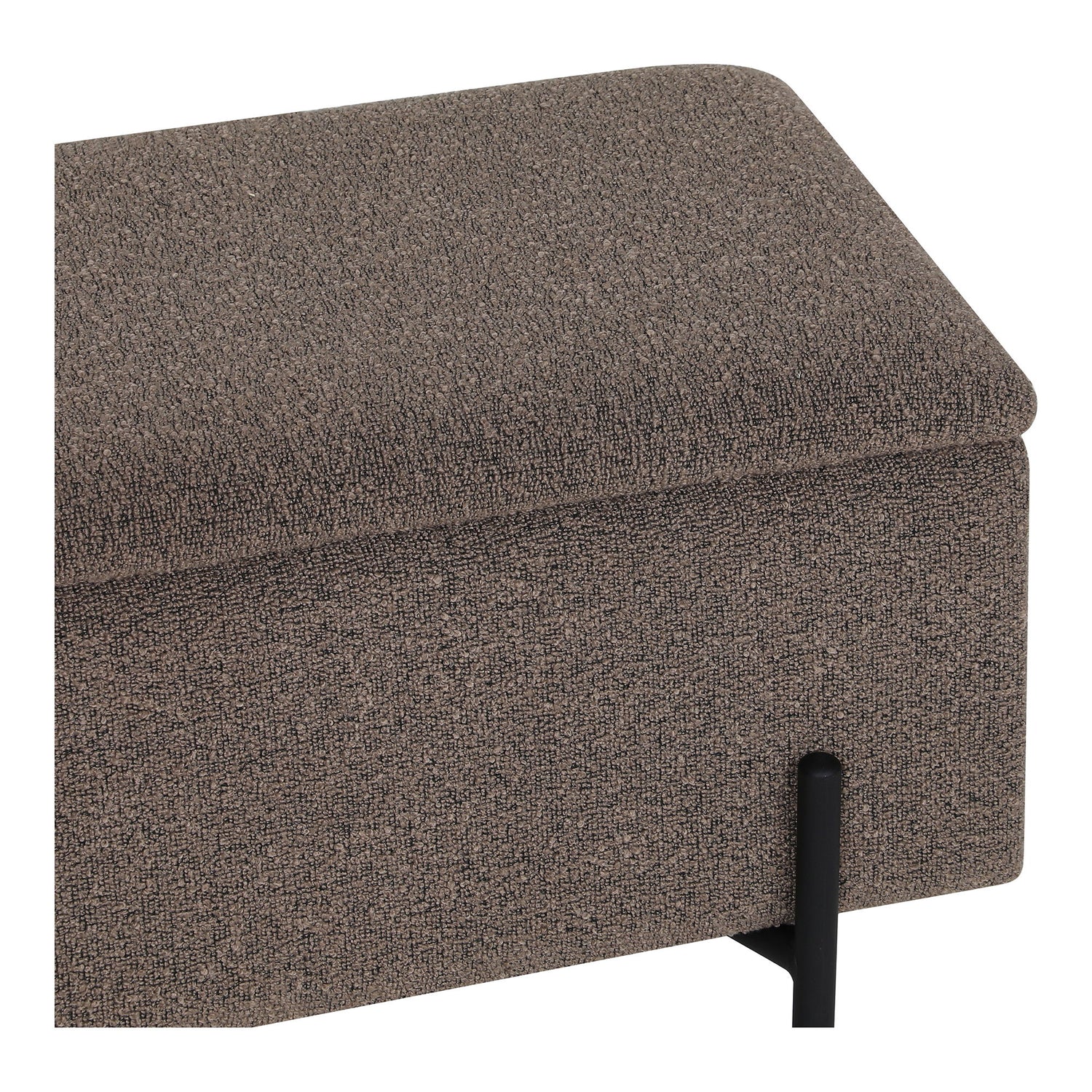 Watford Bench - Bench With Storage, Bouclé, Brown 95x36.5x43 CM, HN1061