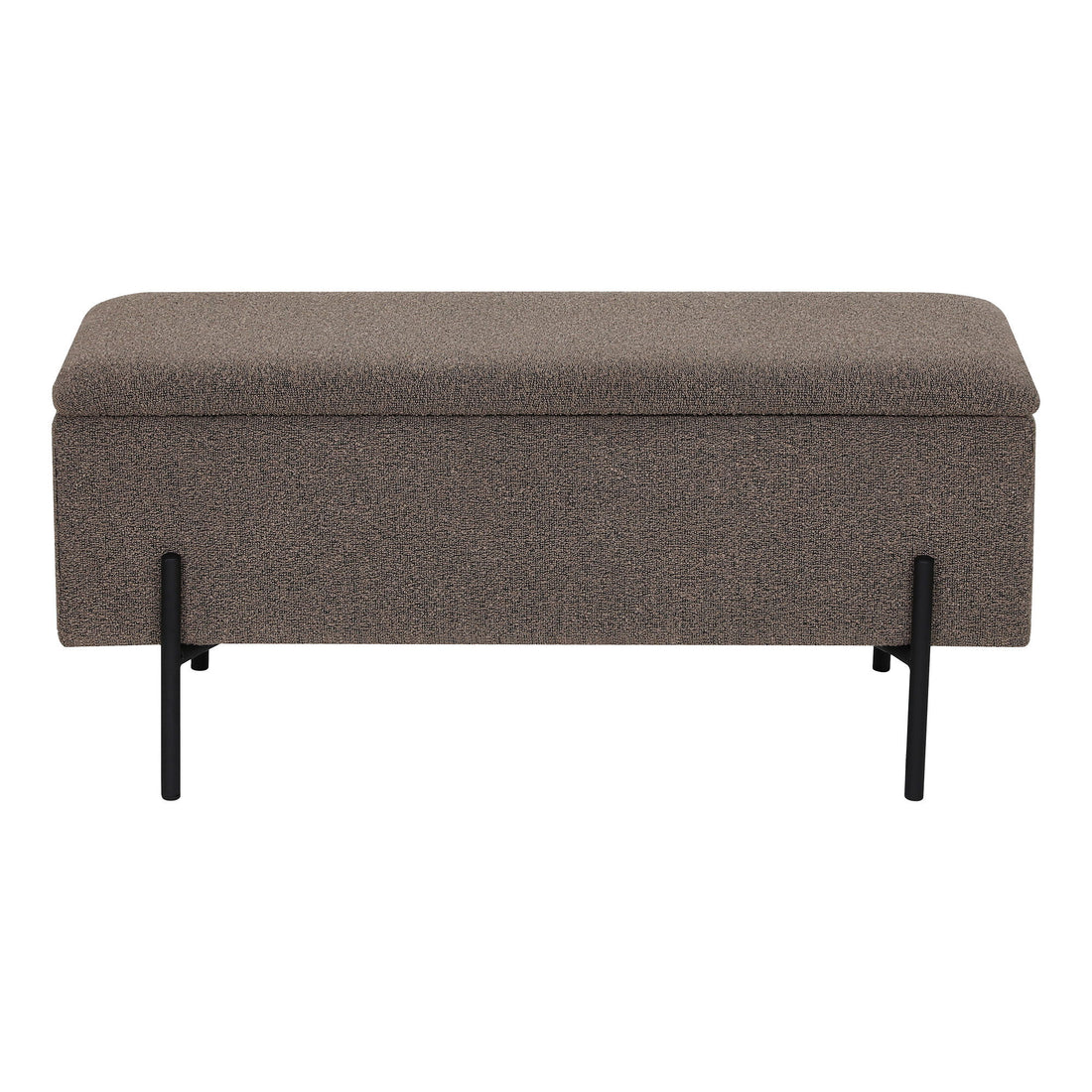 Watford Bench - Bench With Storage, Bouclé, Brown 95x36.5x43 CM, HN1061