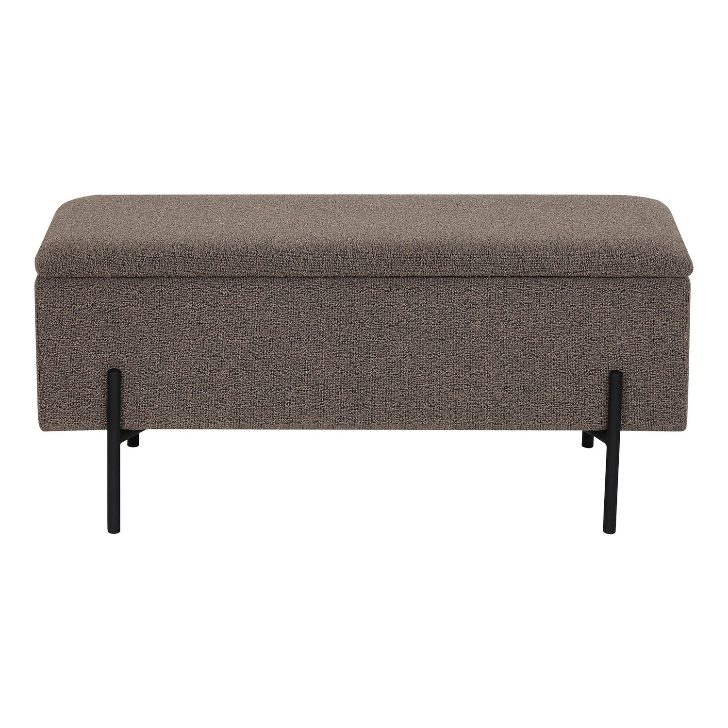 Watford Bench - Bench With Storage, Bouclé, Brown 95x36.5x43 CM, HN1061