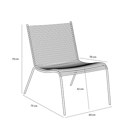 String Lounge Chair Svart - 57x75xh80cm
