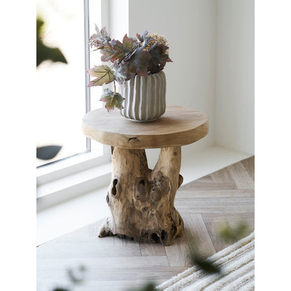 Palena sidobord - sidobord, teak, natur Ø40x45 cm