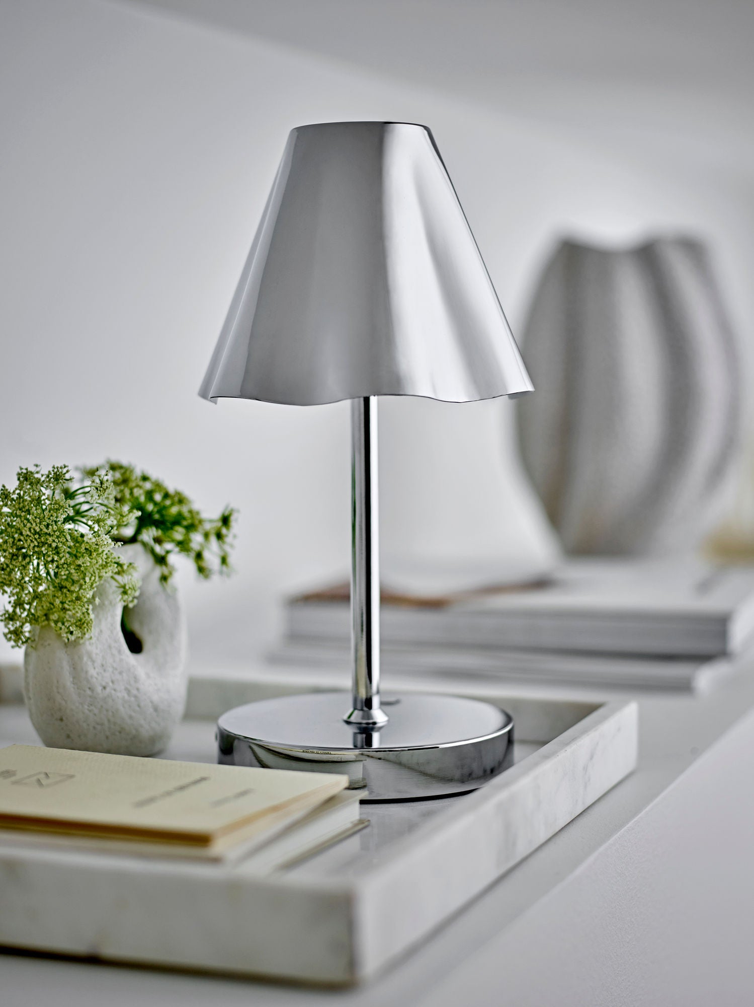 Bloomingville Majsa Fad, White, Marble