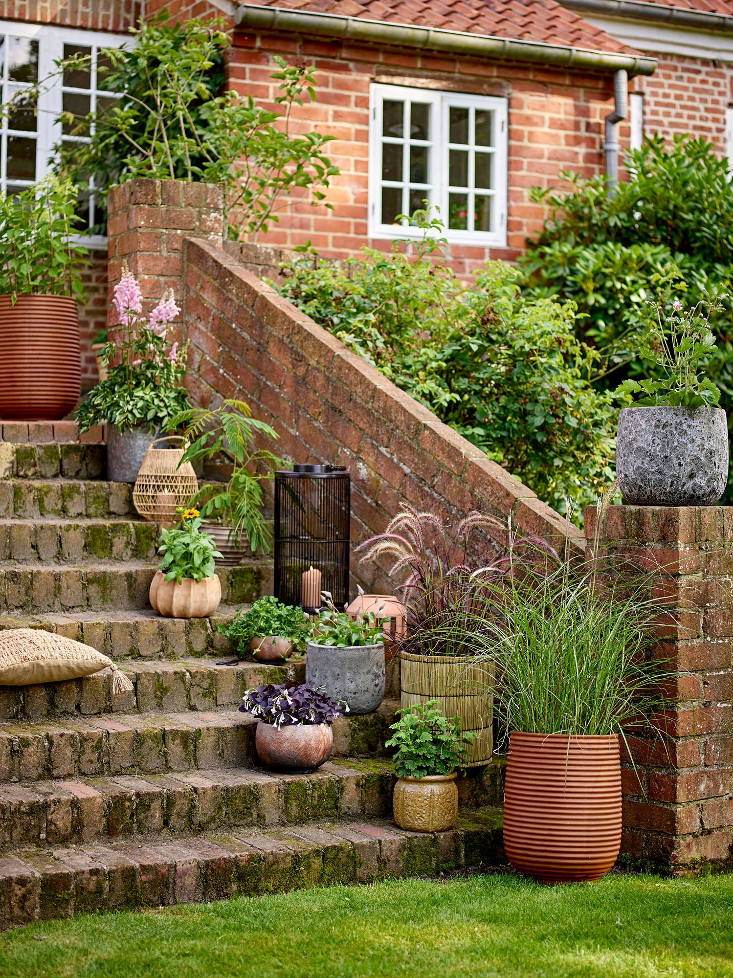 Bloomingville Marko Herbal Potted Hlages, Gray, Terracotta