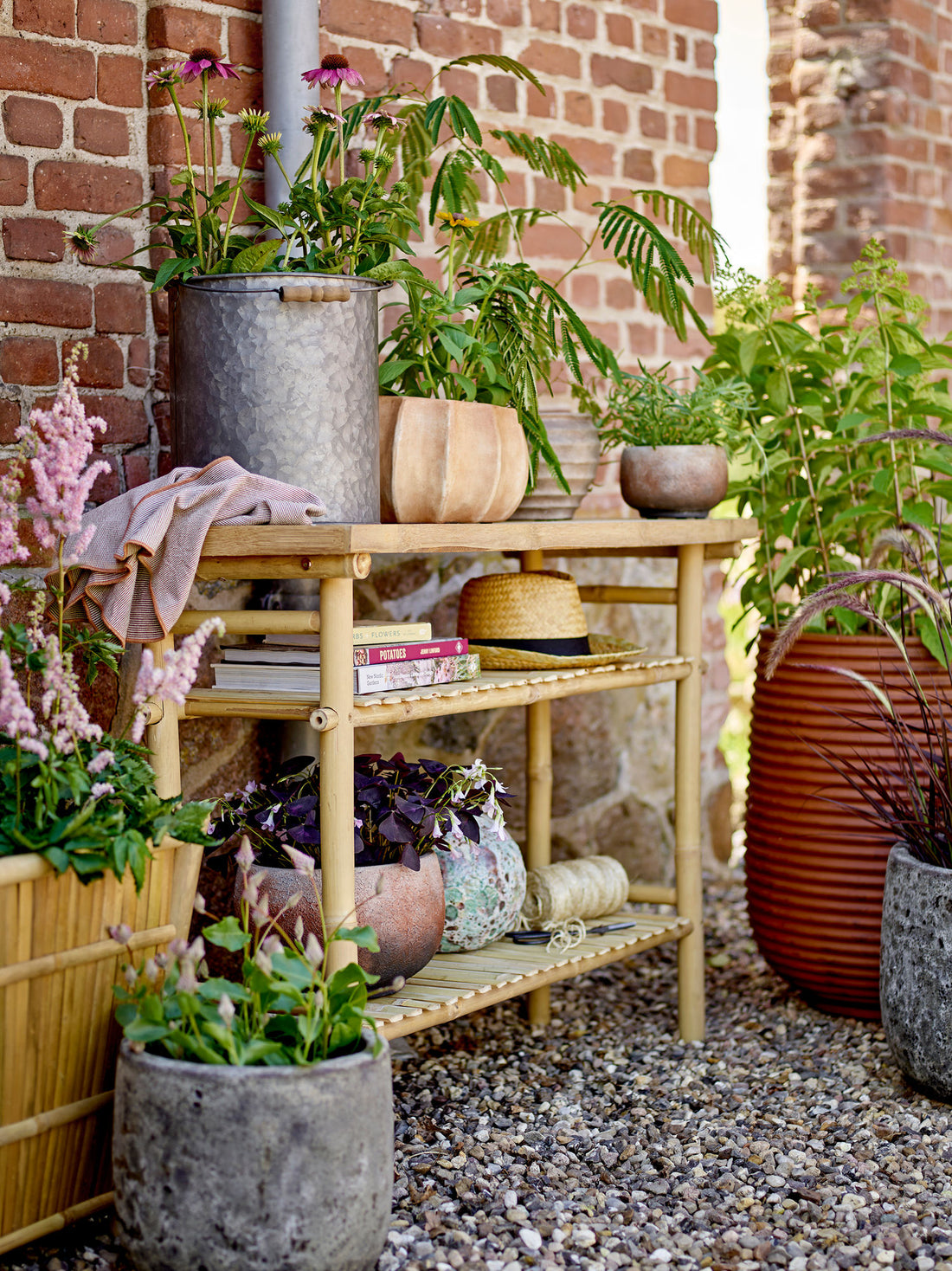 Bloomingville Mesola örtpotts kruk, brun, magnesia