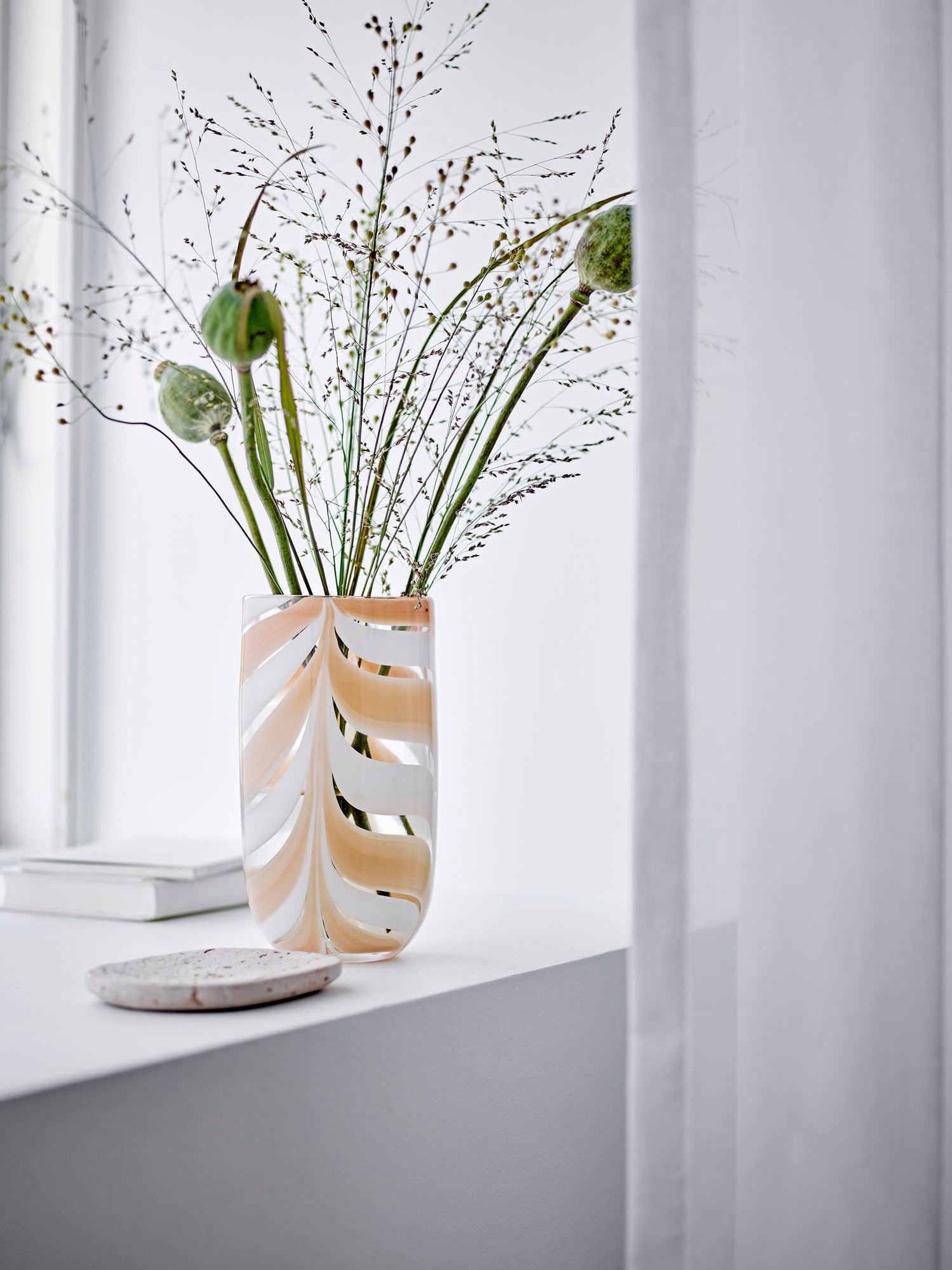 Bloomingville Taven Vase, Orange, Glass