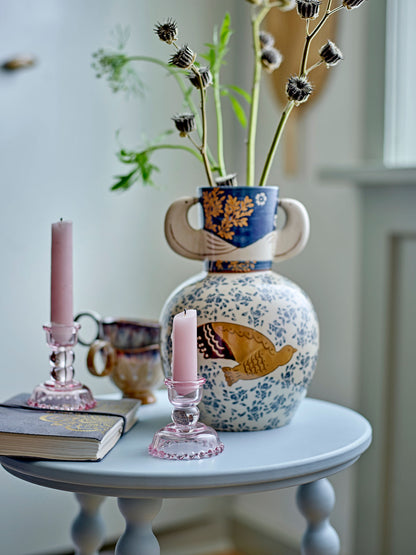 Bloomingville Hezha Vase, Blue, Stoneware