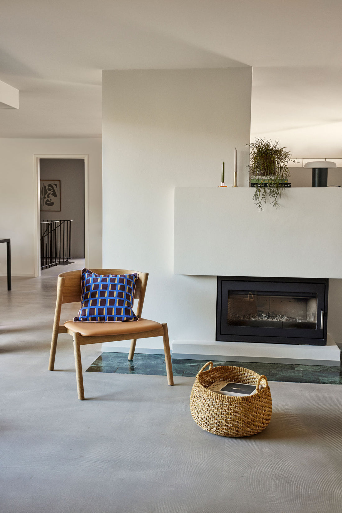 Solen Curve Nature/Orange (uppsättning av 2) - Ø31xH18, Ø40xH28cm