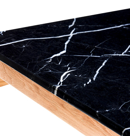 Raw Soffbord Svart/Naturlig - 80x80xh45cm