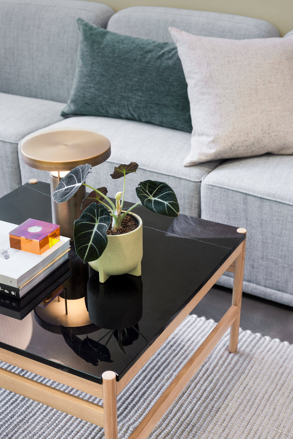 Raw Soffbord Svart/Naturlig - 80x80xh45cm