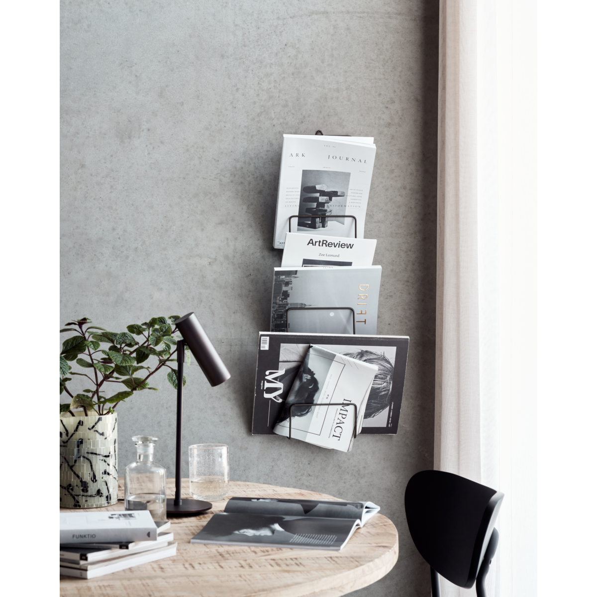 Magasinhållare, HDMAG, Antique Brown