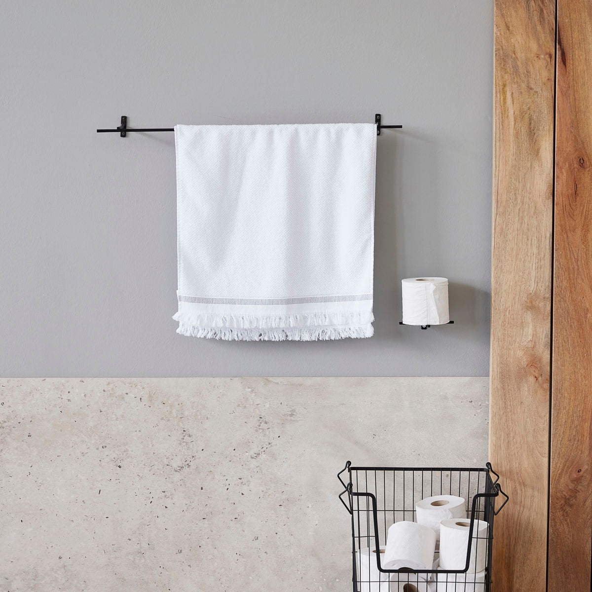 Toalettpappershållare, tillägg, järn