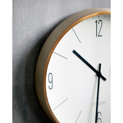 House Doctor - Väggklocka, HDClock Couture, Vit; Guld