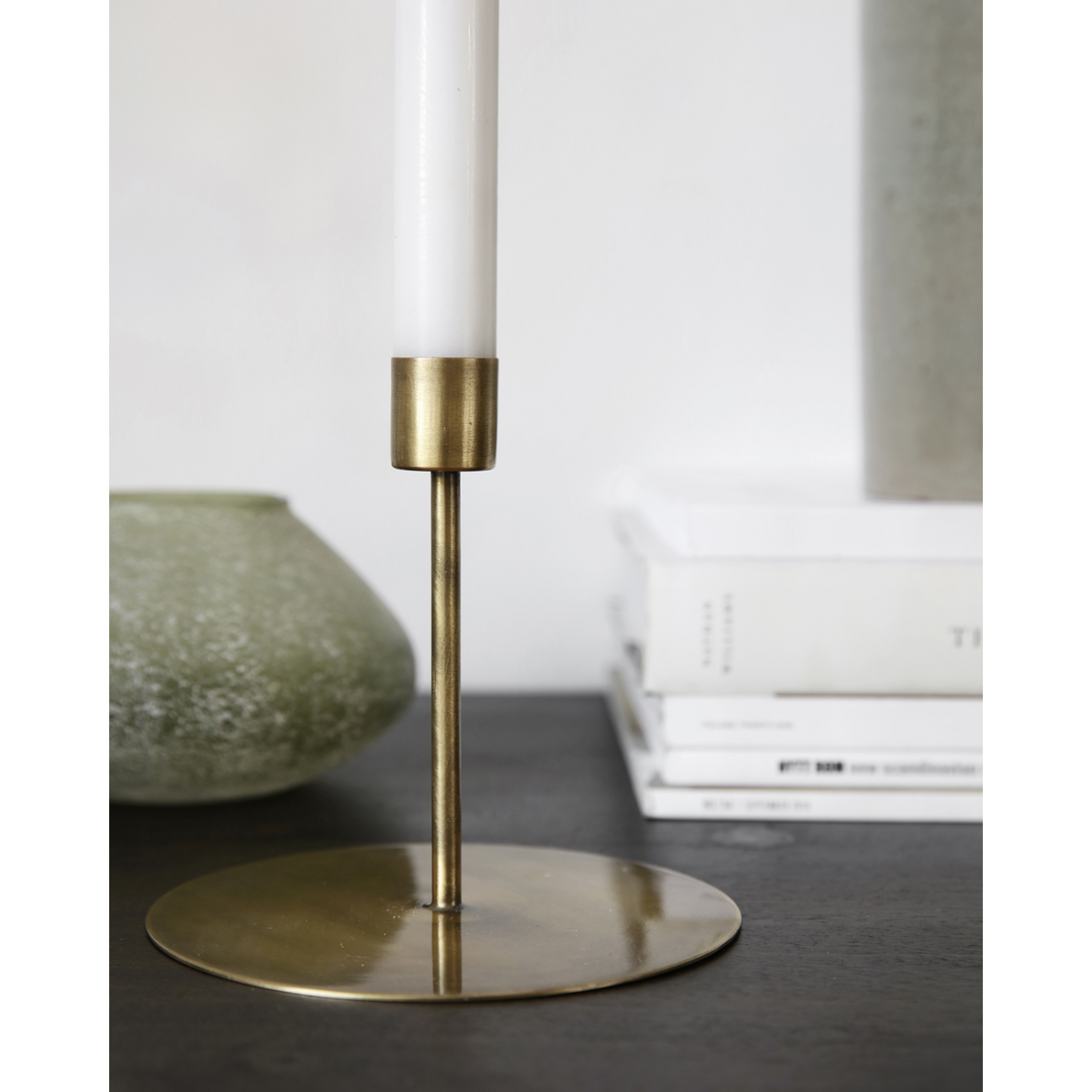 Ljusstake, hanit, antik mässing