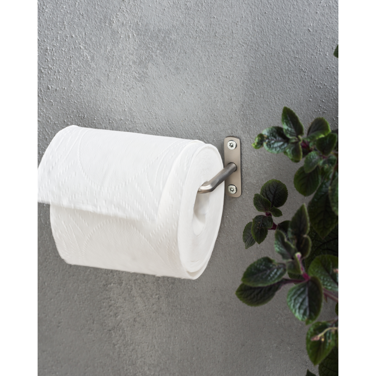 Toalettpappershållare, HDWELO, borstad silverfinish