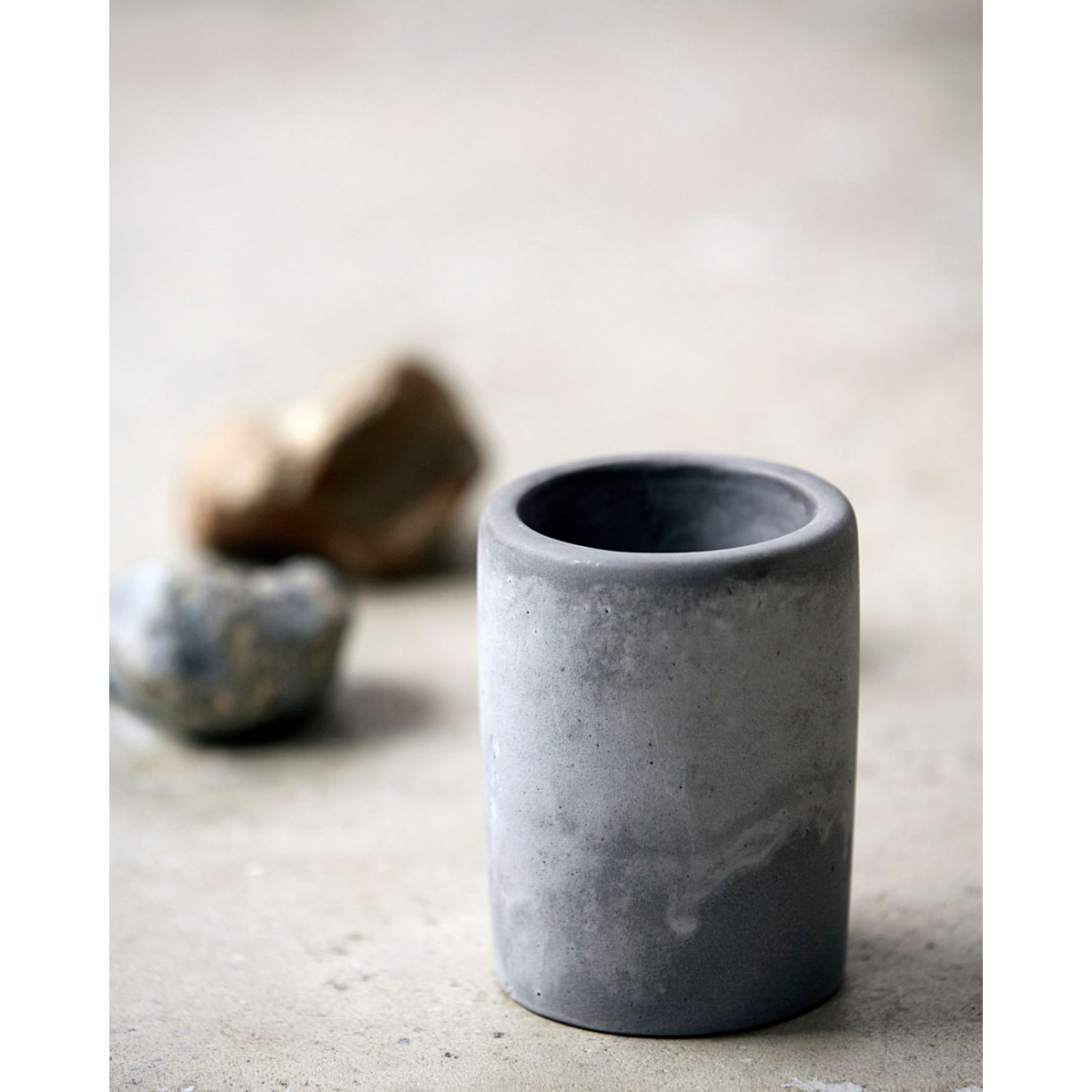 Tandborstehållare, hdcement, grå