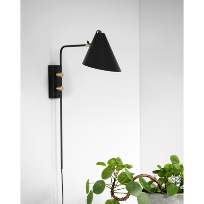 Vägglampa, hdclub, svart