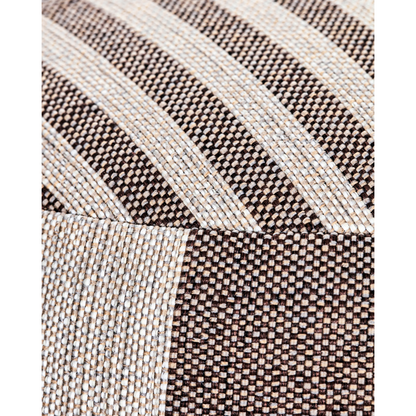 Puff, hdalfo, brun; vit