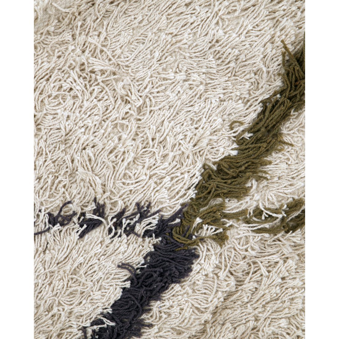 Filt, hdindi, rå vit; senapgul