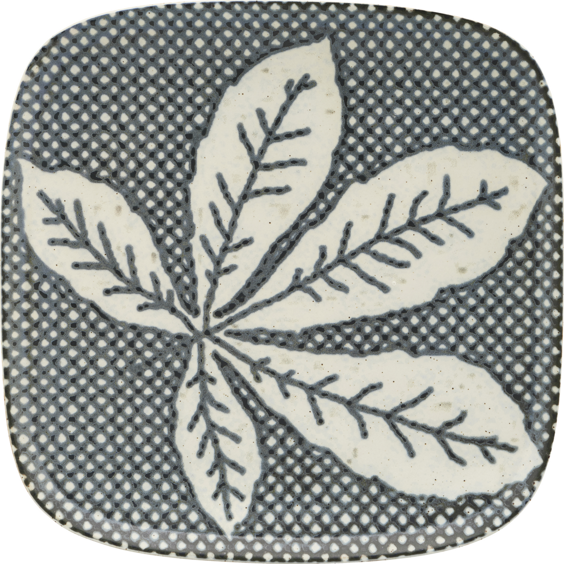 Tallrik, hdchestnut, grå; blå