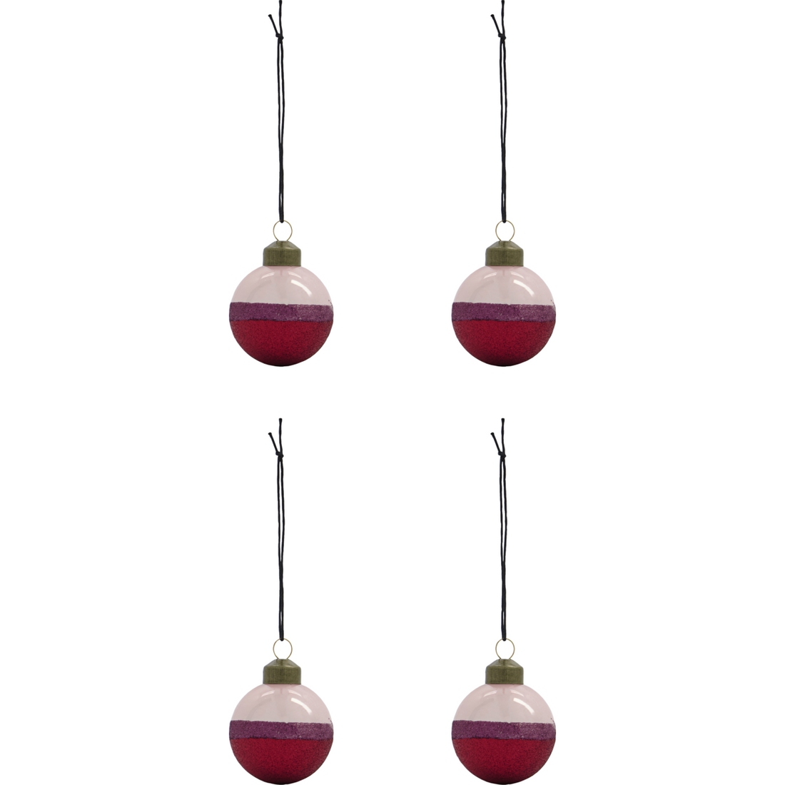Juldekorationer, hdstrip, rosa;