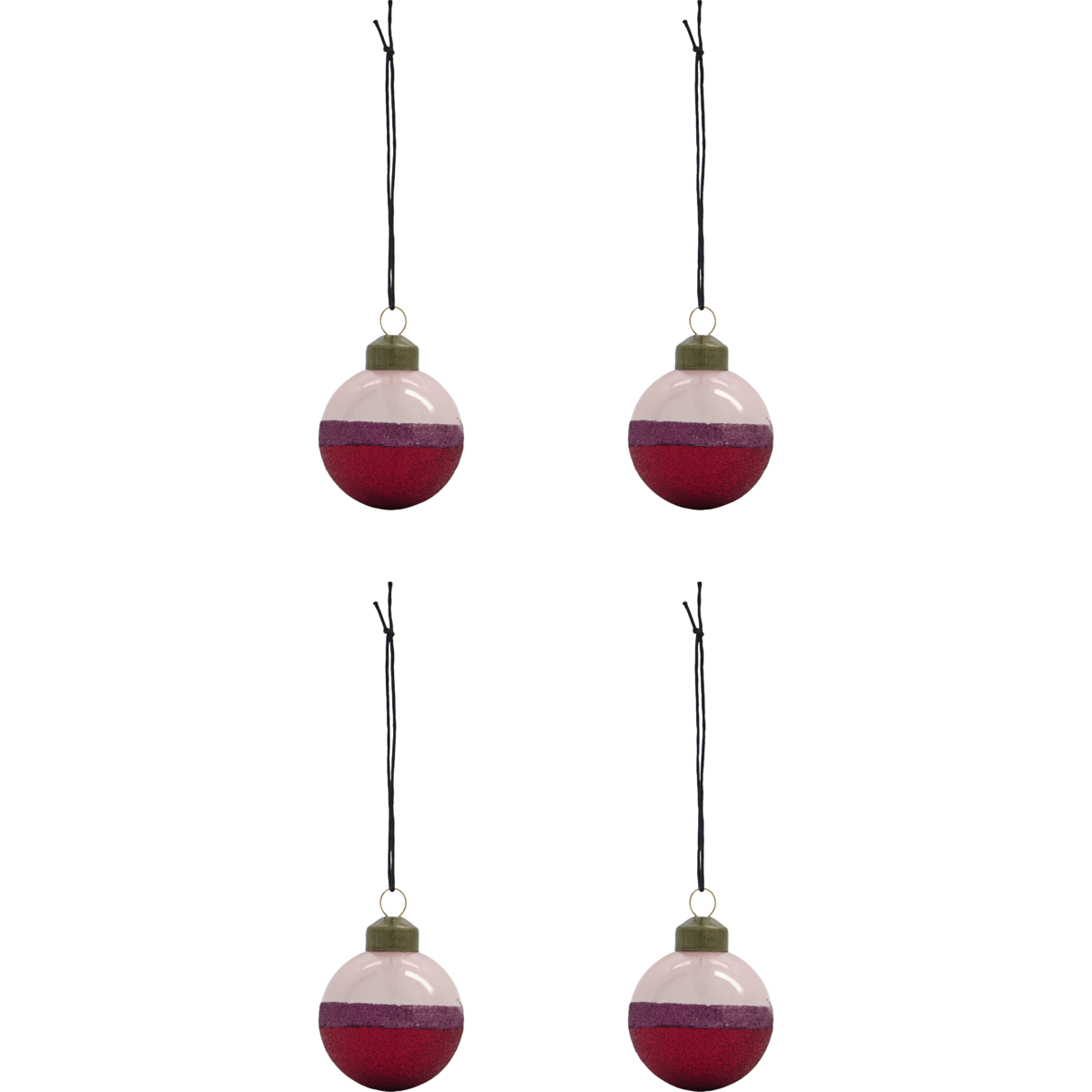 Juldekorationer, hdstrip, rosa;