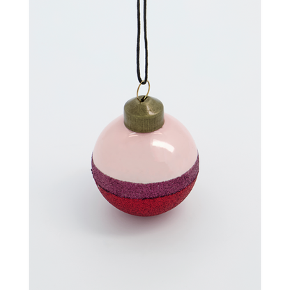 Juldekorationer, hdstrip, rosa;