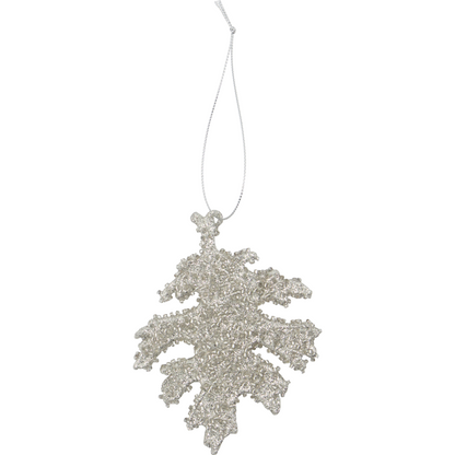 Juldekorationer, hdgliz, silver med glitter