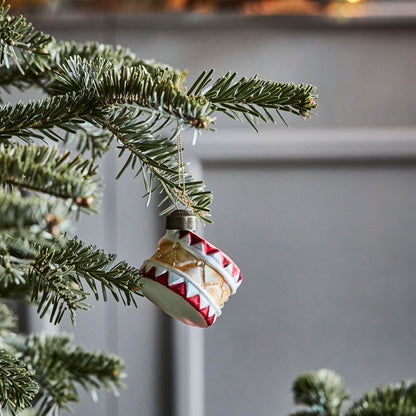 Juldekorationer, Hdtambur, rött;