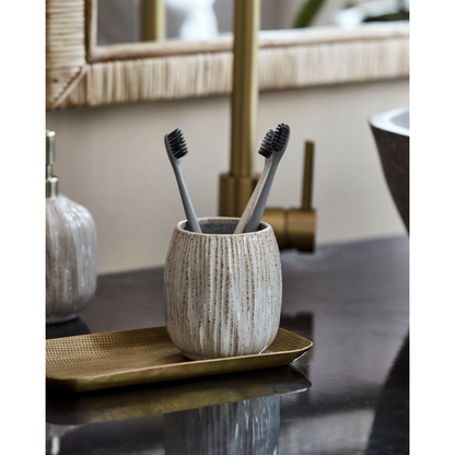 Tandborstehållare, hddeco, rå vit