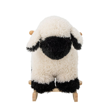 Bloomingville Mini Dolly Swing Horse, Sheep, White, Polyester