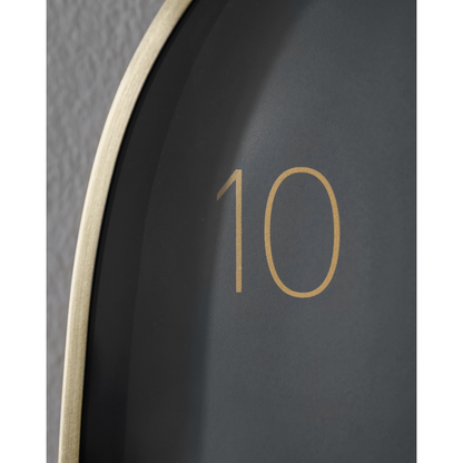 Väggklocka, hdshape, mörkgrå
