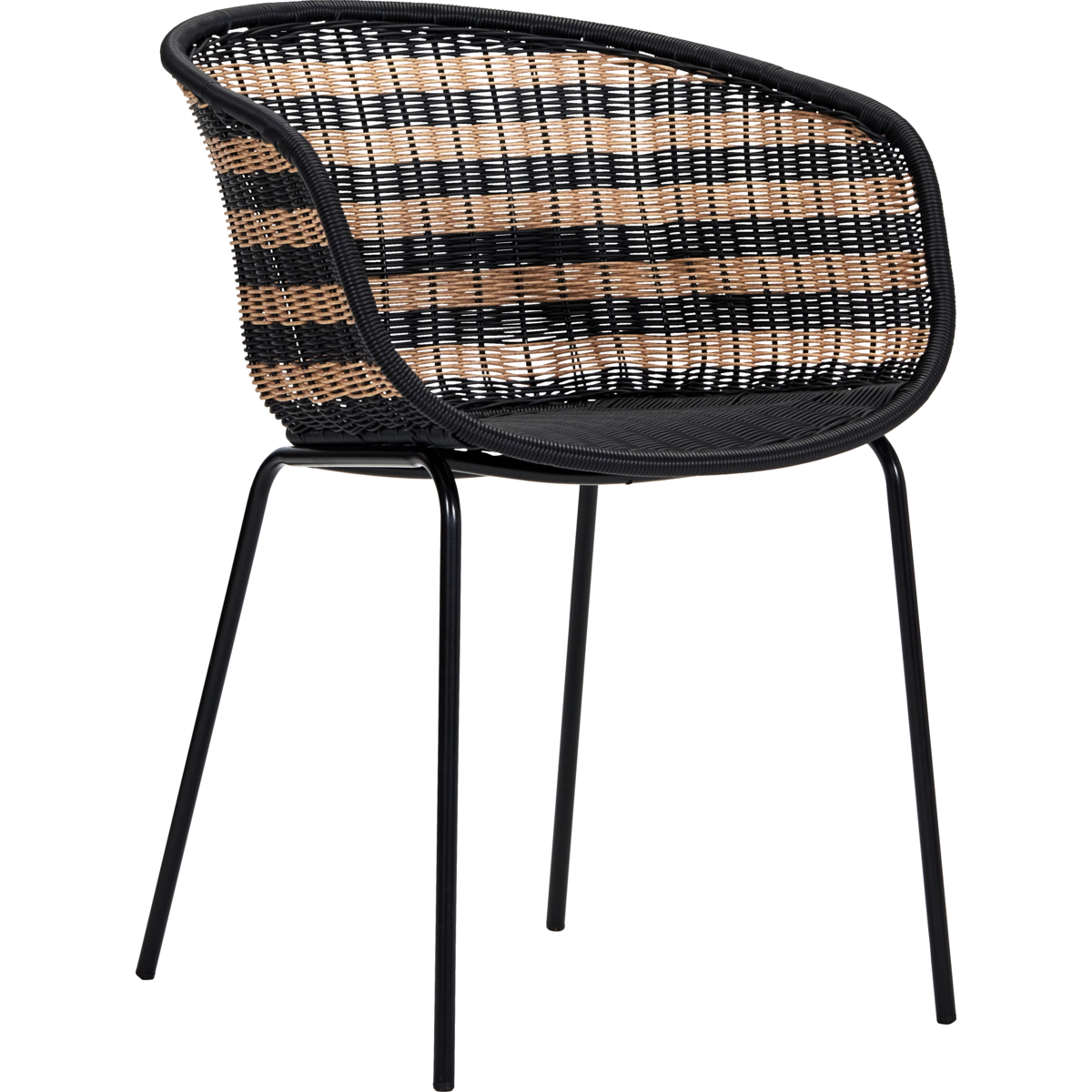 Fåtölj, hdhapur, natur; svart