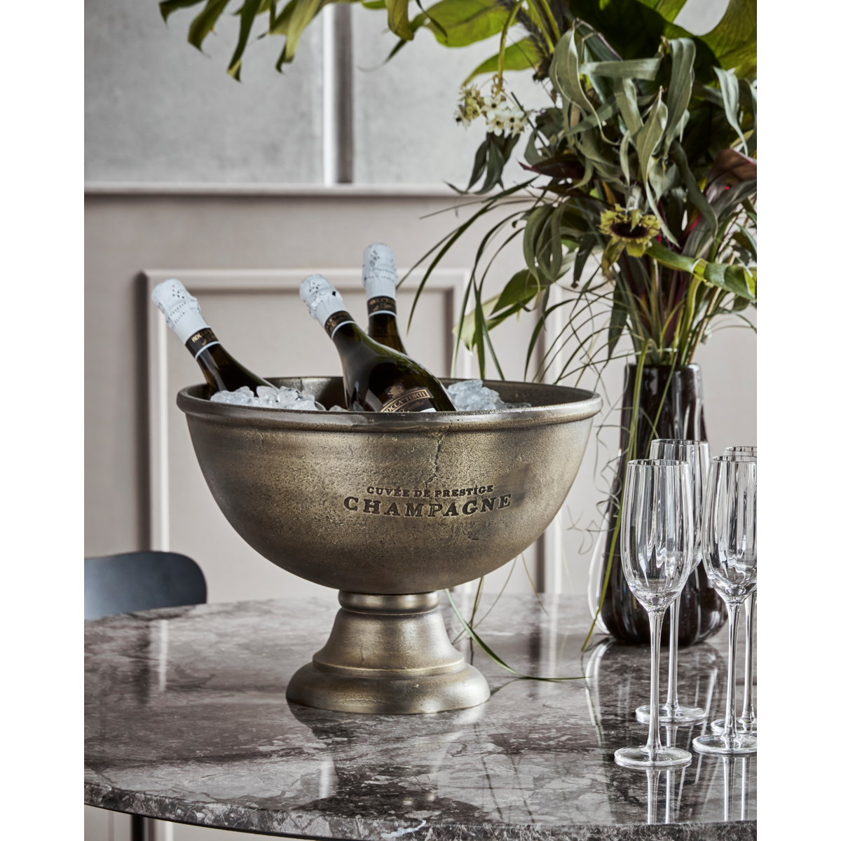 Wine Cooler, HdChamptub, Antik Brass Finish