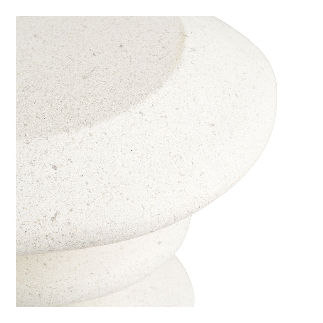 Blackburn sidobord - sidobord, fiberclay, vit Ø36x45,5 cm