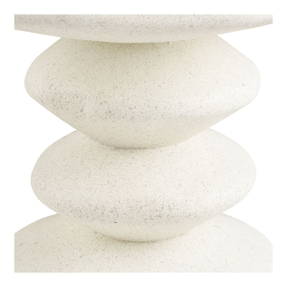 Blackburn sidobord - sidobord, fiberclay, vit Ø36x45,5 cm