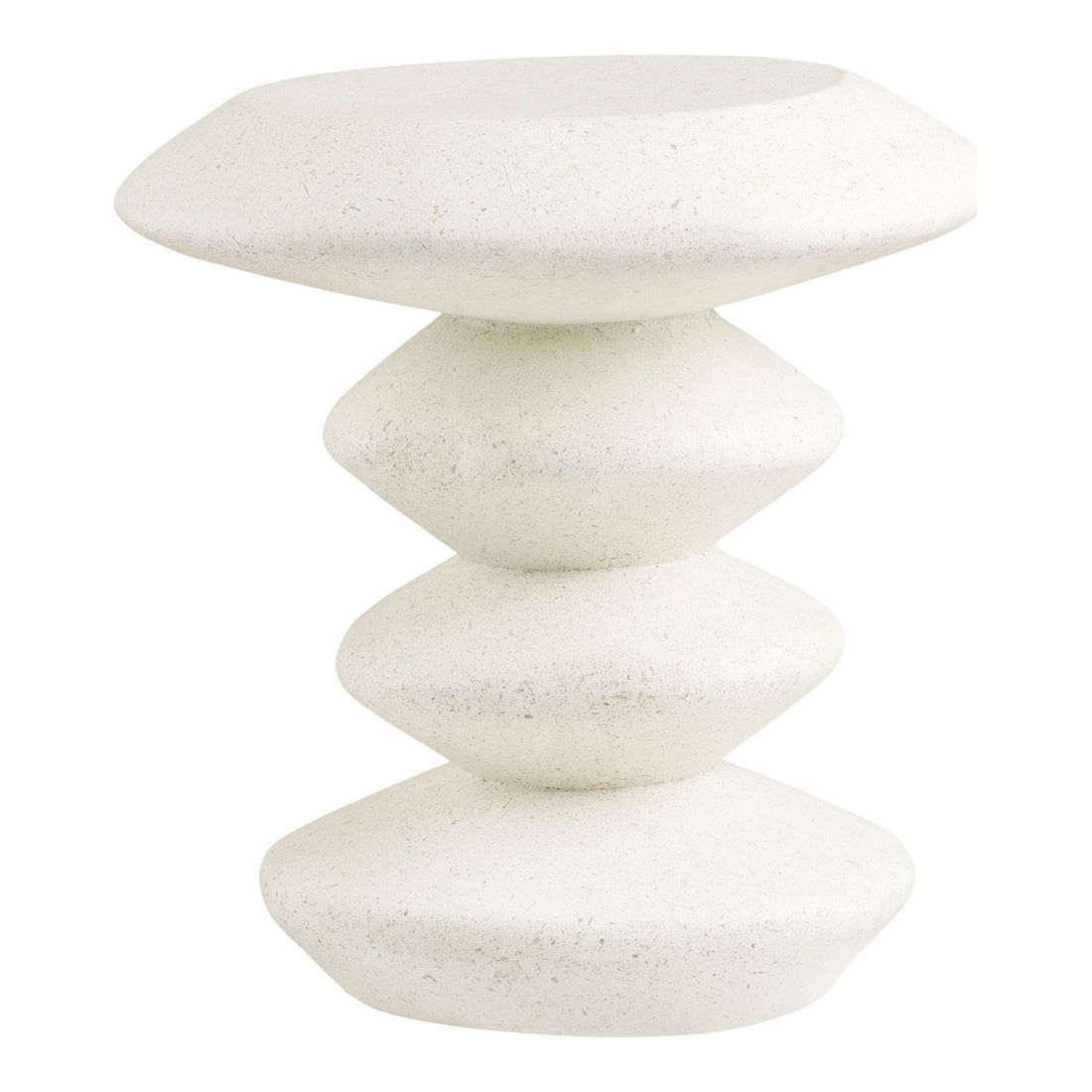 Blackburn sidobord - sidobord, fiberclay, vit Ø36x45,5 cm