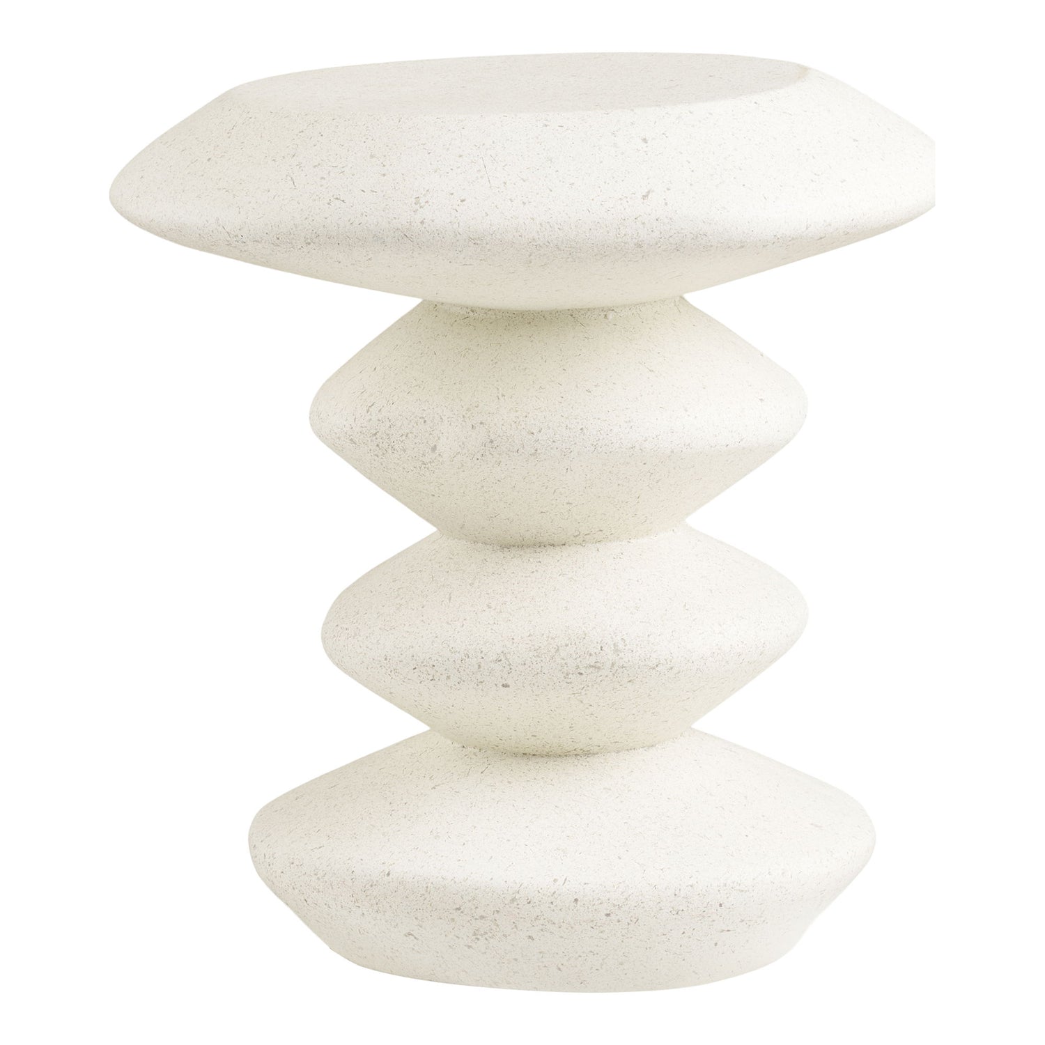 Blackburn sidobord - sidobord, fiberclay, vit Ø36x45,5 cm