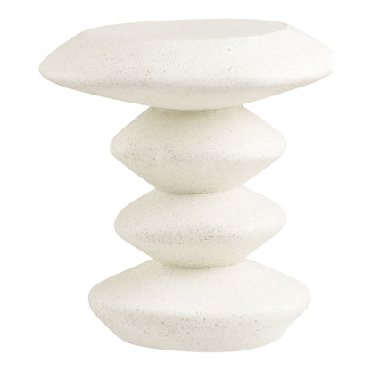 Blackburn sidobord - sidobord, fiberclay, vit Ø36x45,5 cm