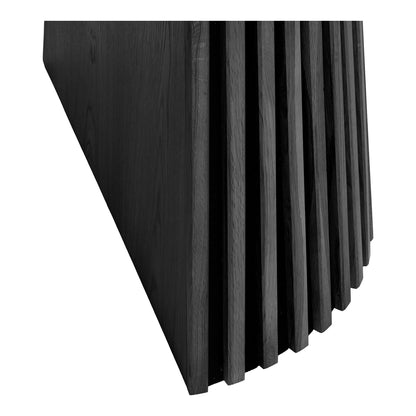 Osaka Matbord - Matbord, ekfaner, svart, inkl. två tilläggsplattor ø120x120-160-200x75 cm