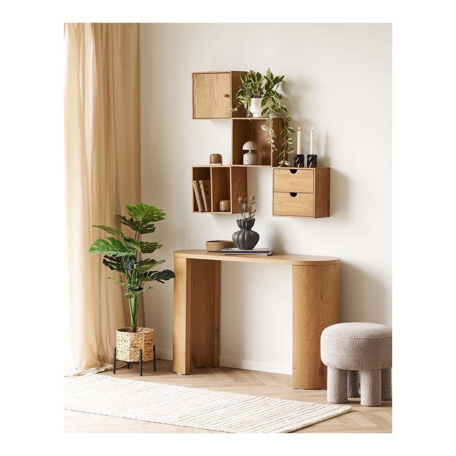 Bibione Console Table - Console Table, Nature 38x114x75 CM