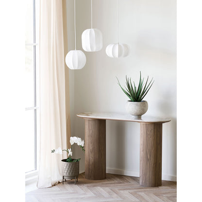 Athens Console table - Console table, keramisk bordsskiva, vit, mörkbrun 40x120x78 cm
