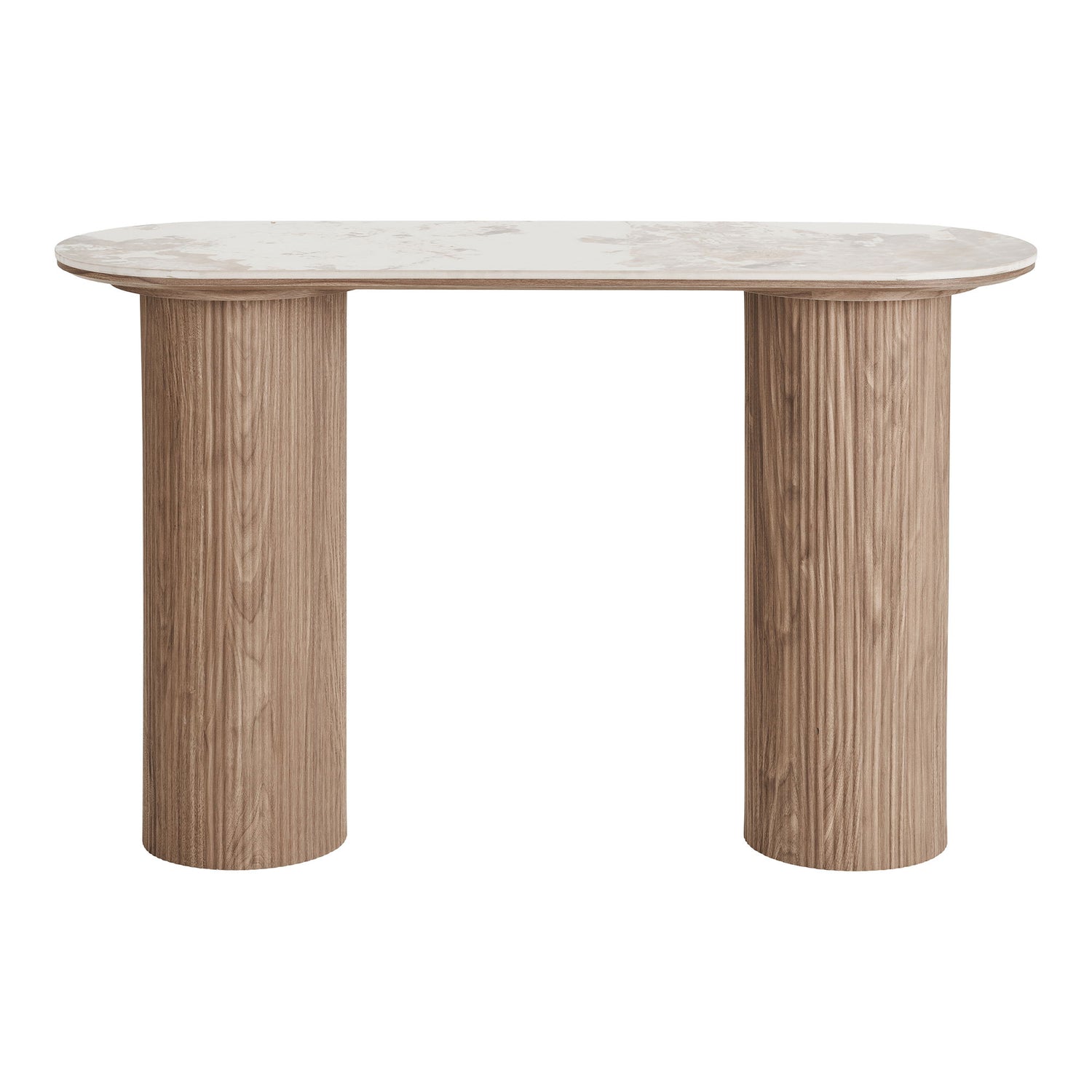 Athens Console table - Console table, keramisk bordsskiva, vit, mörkbrun 40x120x78 cm